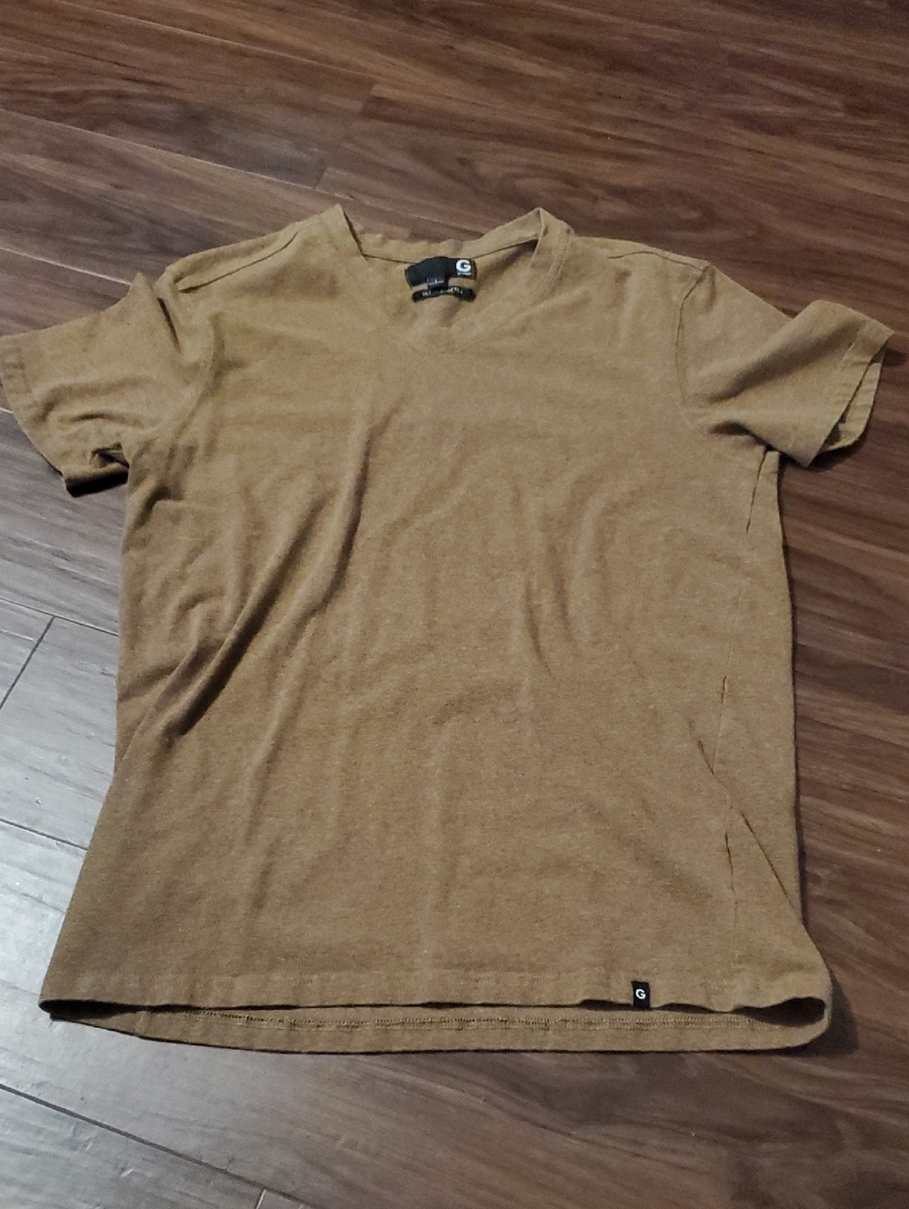G by Guess Short Sleeve Crew T-Shirt in Brown